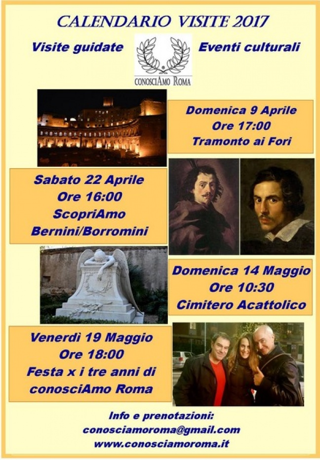 Calendario Visite Guidate Aprile/Maggio