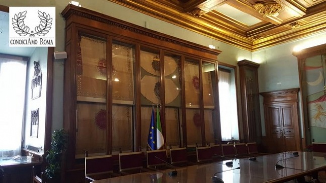 la sala delle bandiere