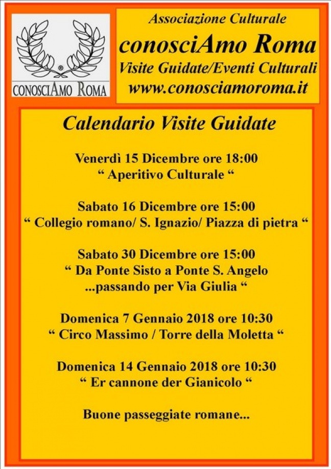 &quot; Calendario visite guidate &quot;